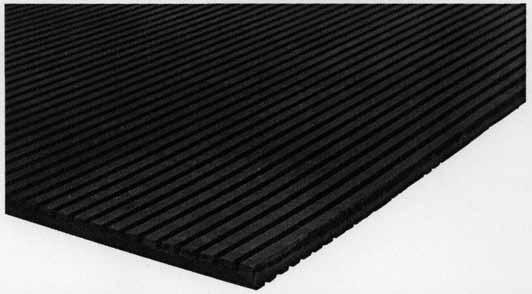 Vibration mat / Vibrationsmatte NR/SB - Black / Schwarz - Commercial gummiplade Thickness Dicke Width Breite Length Länge 37.