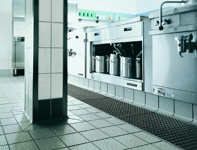 Test on inclined plane Valuation groups Angle of inclination Industrial and commercial areas In canteen kitchens, ceramic floor coverings offer decisive advantages: they are practically