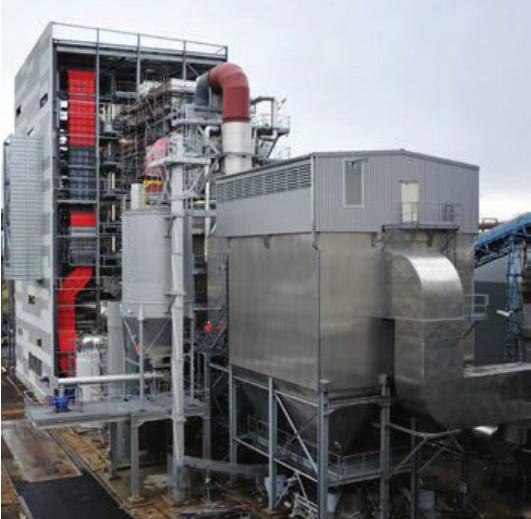 Electricity and heat from biomass: combined heat and power, or cogeneration plants Cogeneration station in Metz (France), using waste wood biomass from the surrounding forests as renewable energy