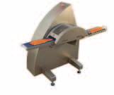 same slicing and cleaning principles. Slicing capacity is 50 slices/minute, corresponding to about 55 kg/hour.