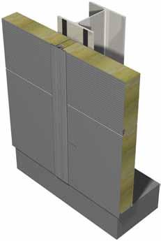 .. Edge Fixing with an HF0 Aluminium Profile For fixing the horizontal façade, a purpose-built extruded HF0 aluminium profile is used, which is composed of a load-bearing section (HF0/) and
