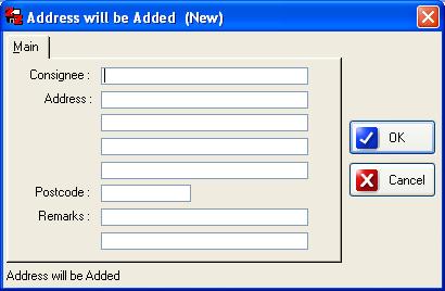 Simply enter the consignee address details, the two remarks fields are automatically