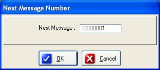 Message This menu option allows you to setup the next email number to be used when a depot is emailed a