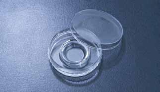 > Useful for in vitro fertilization research > Optical grade polystyrene > Easy grip for secure handling > Surface treated for tissue culture Confocal Dishes (Coverglass-Bottom Dishes)