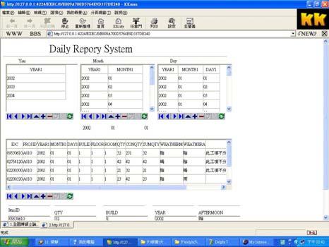 Estimation And Pricing System C. Design Modification Control System D. Project Accounting System 5.1 Daily Report System Figure 8. Daily Report Input Screen (Client/Server Version). Figure 6.