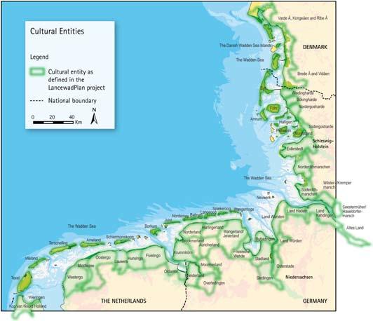 99 Map 3: Cultural Entities Note: Parts of the identified cultural entities are located outside the Wadden Sea Cooperation Area as defined in 1 of the Introduction.