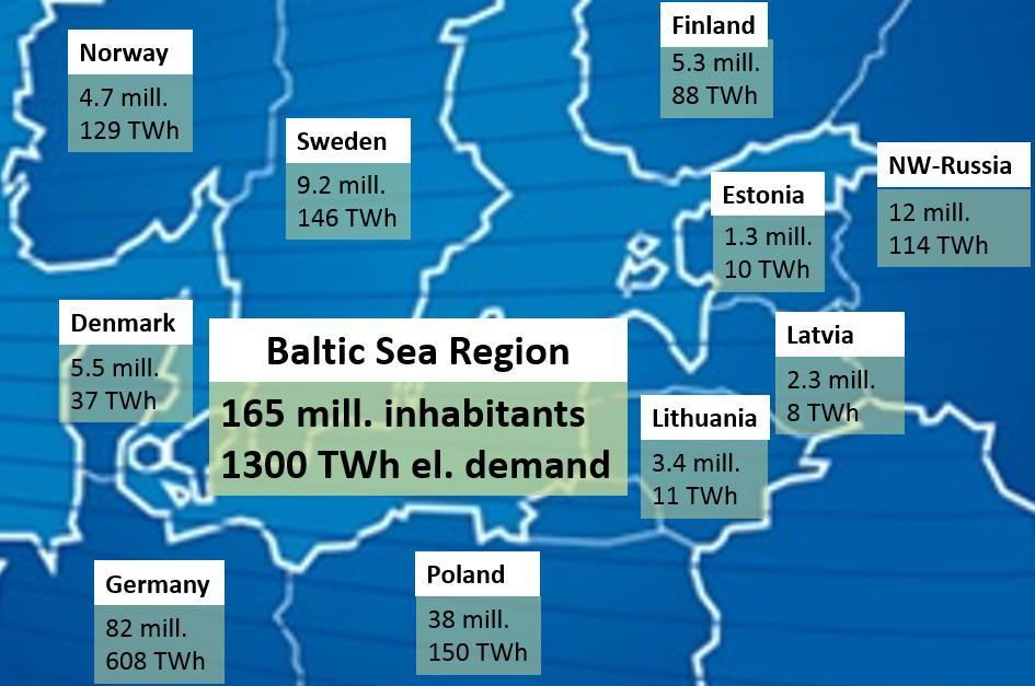 3 Starting point The geographical scope of the study is the Baltic Sea Region comprising the countries of Denmark, Estonia, Finland, Germany, Latvia, Lithuania, Norway, Poland and Sweden as well as