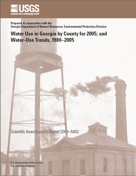 Municipal Water Use Data Sources Water Use in Georgia by County for 2005 and Water-Use Trends for 1980-2005, by Fanning, J.L., and Trent, V.P.