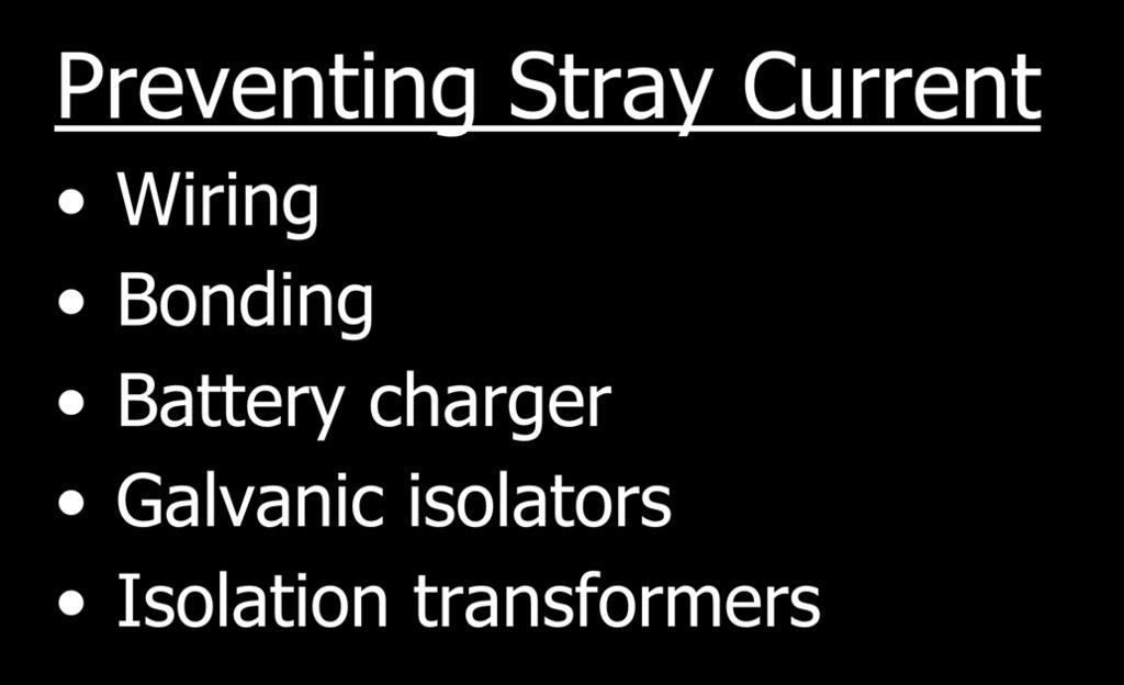 Stray Current Corrosion Preventing Stray Current Wiring Bonding