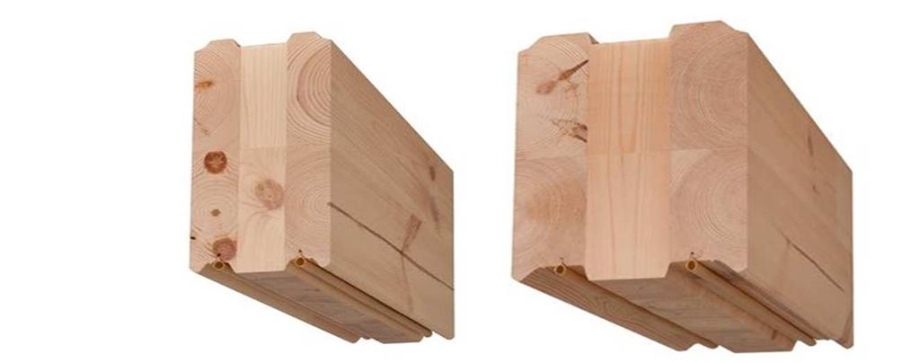 THE NON-SETTLING HONKA FUSION TM LOG The wall core frame of the Honka Fusion houses is formed by non-settling logs, made of Finnish pine (thickness 134 mm or 204 mm) that enable low-energy