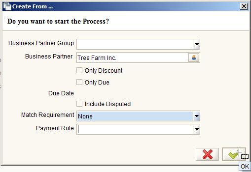 32 Creating Payment Proposal Create Payment Selection Open Payment Selection window Click New Name: Tree Farm PAY001 Bank Account: MoneyBank - 123456789_1234 Click Save Select invoice to pay Click