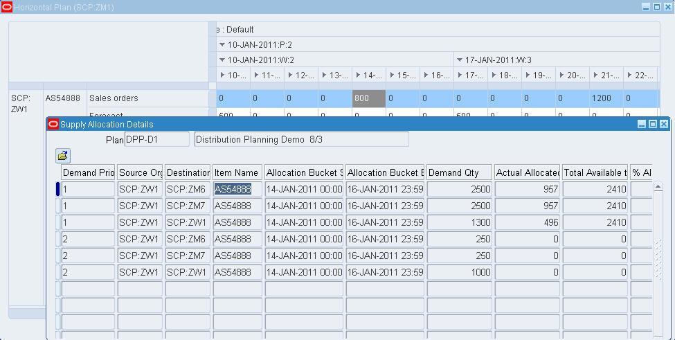 New Features in ASCP Fair share allocation in DRP Right click horizontal plan to open supply