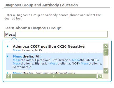 LEARN ABOUT ImmunoQuery provides several ways to learn about diagnoses and antibodies and their relationships. Learn About a Diagnosis Group To learn more about a diagnosis group: 1.