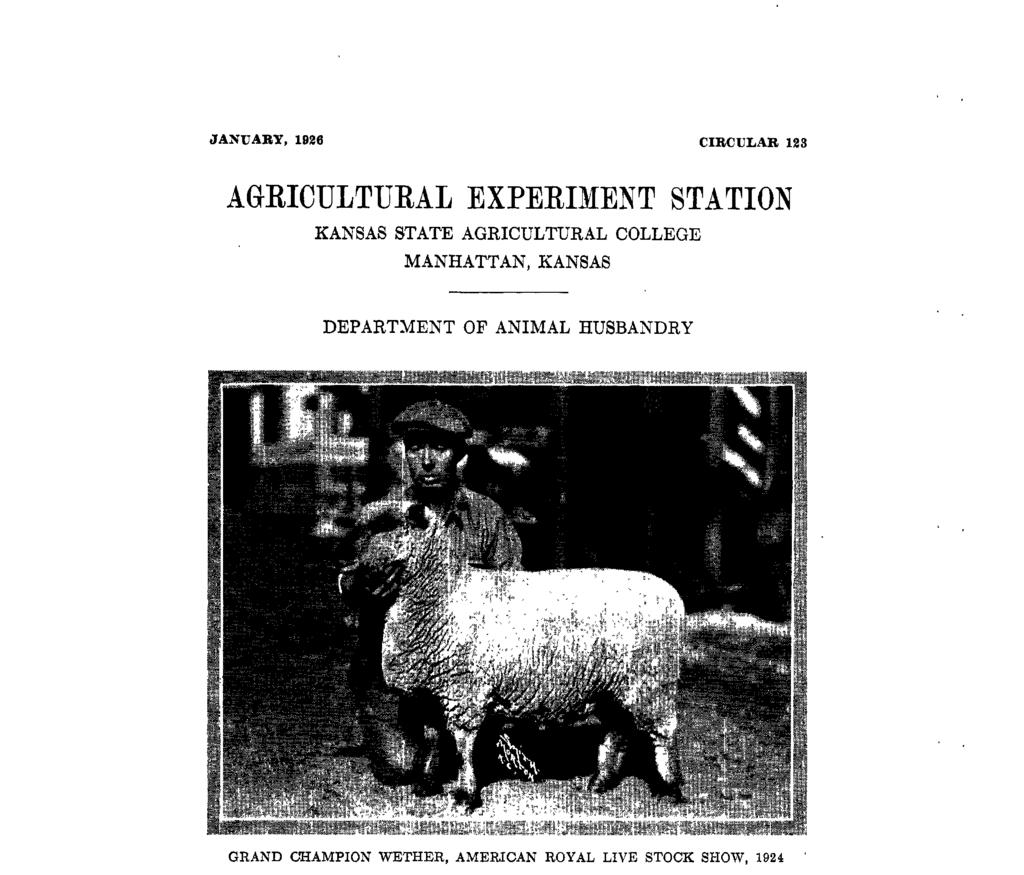 LAMB FEEDING INVESTIGATIONS, 1923-24 ' H. E. REED AND H. W. MARSTON The feeding of one or more carlots of western lambs is becoming more and more popular on Kansas farms.