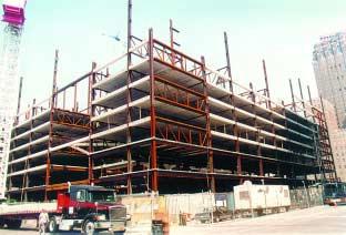 Transferring alternate columns under the hotel footprint to provide column spacing of up to 30 in order to accommodate the hotel s public spaces and retail at the base.