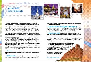 The brochure was distributed at the check-in counter at the NST Aviation Center and can be