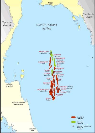 Chevron Thailand Exploration and Production Chevron business in Thailand Upstream Operated since 1962 with first production in 1981 14 concession blocks with 23 operating fields Cumulative Production