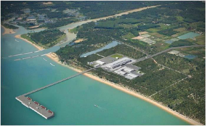 Shore Base Project in NST Location: Ban Bang San, Klai Sub-district, Tha Sala district, Nakhon Si Thammarat Project Details: (total area 395 rais) Marine Jetty 330