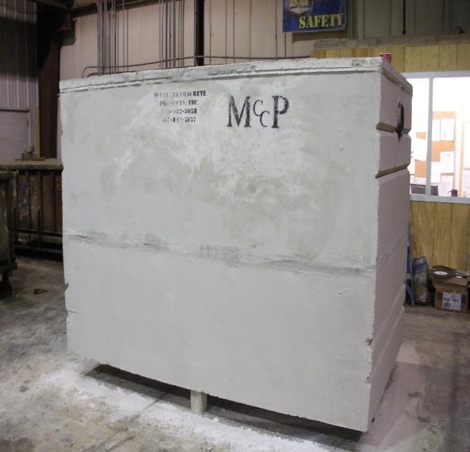 Precast vault Precast vault before exterior coating Precast concrete is still the most widespread choice when selecting a material for underground utility vaults.