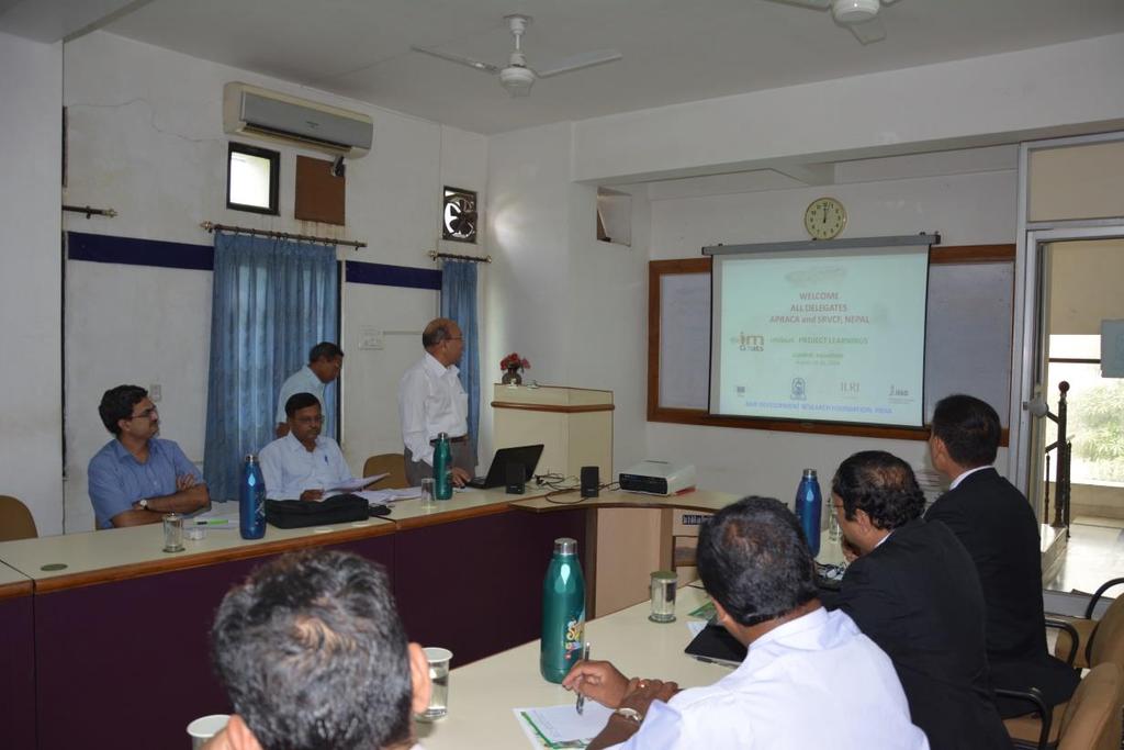 Dr. Avinash Deo, imgoats program organizer explaining the project details with special emphasis on India (above photo).