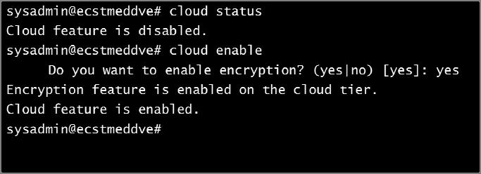 Figure 24 - CLI enable and encryption on cloud tier Figure 25 - Enable cloud tier UI Import SSL cert from load balancer If your organization is not using a public Certificate Authority service, it