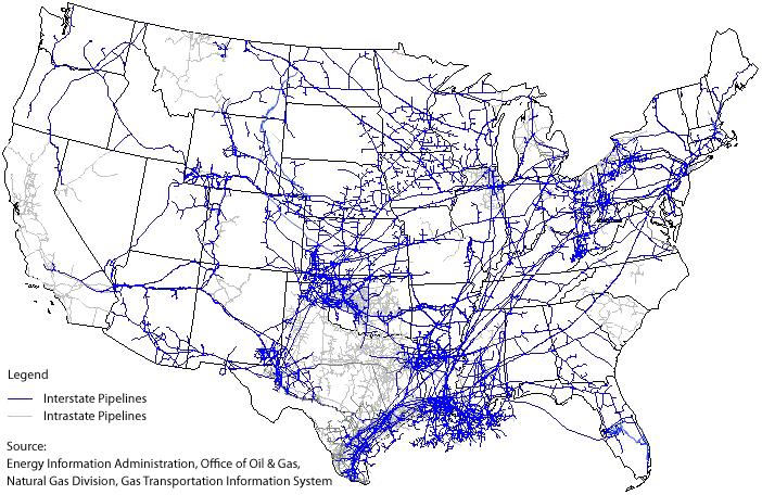 US Natural Gas Pipeline Infrastructure