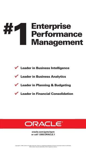 Leader in Key Markets Enterprise Performance Management Business Analytics Database Database Share on Linux Supply Chain Management CRM