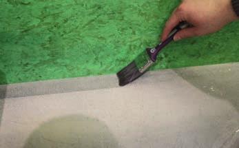 concrete floor is clean and dry and free from dust Apply the concrete primer with a brush or roller as