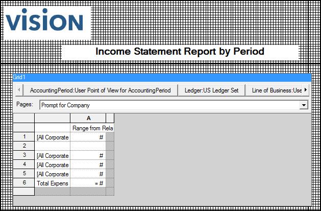 Chapter 5 General Ledger Reporting 2. On the Designer toolbar, click the Insert Text icon. a. Drag the cursor over the report to determine the length and width of the report title. b.
