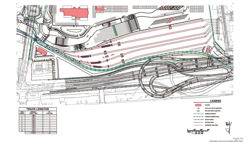 Figure 1-6 Terminal Layout and Intermodal Yard 11 x 17 PIER S MARINE
