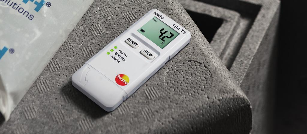 testo 184 Optimum temperatures for sensitive goods. Monitoring the transport of cold chain-mandatory products with the data loggers testo 184.