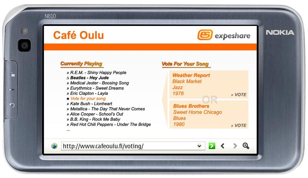 entertainment premises. DJOnline also implements a SOAP interface that can be used to get information about the music played, playing and to be played in a particular entertainment premise.