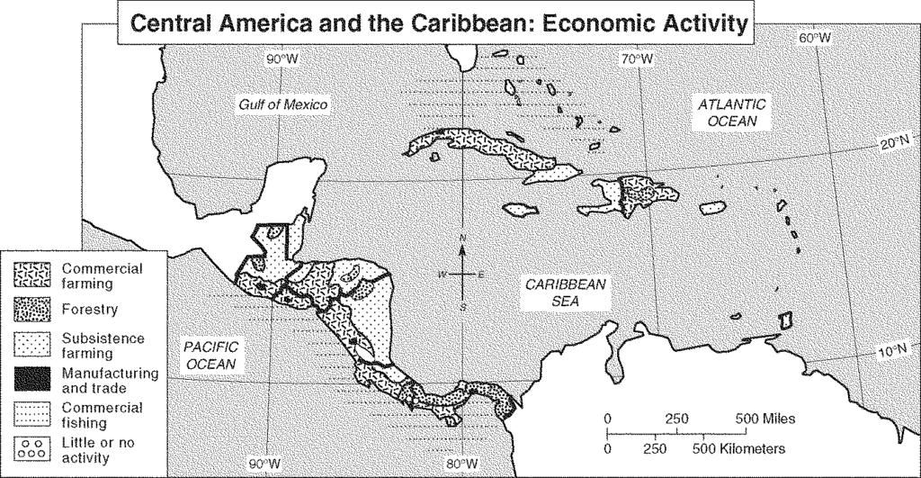Name: Class: Date: ID: A Central American and Caribbean Economics Map AND Central American Population Statistics Table (Geography Standard 1: 2010) Short Answer 1.