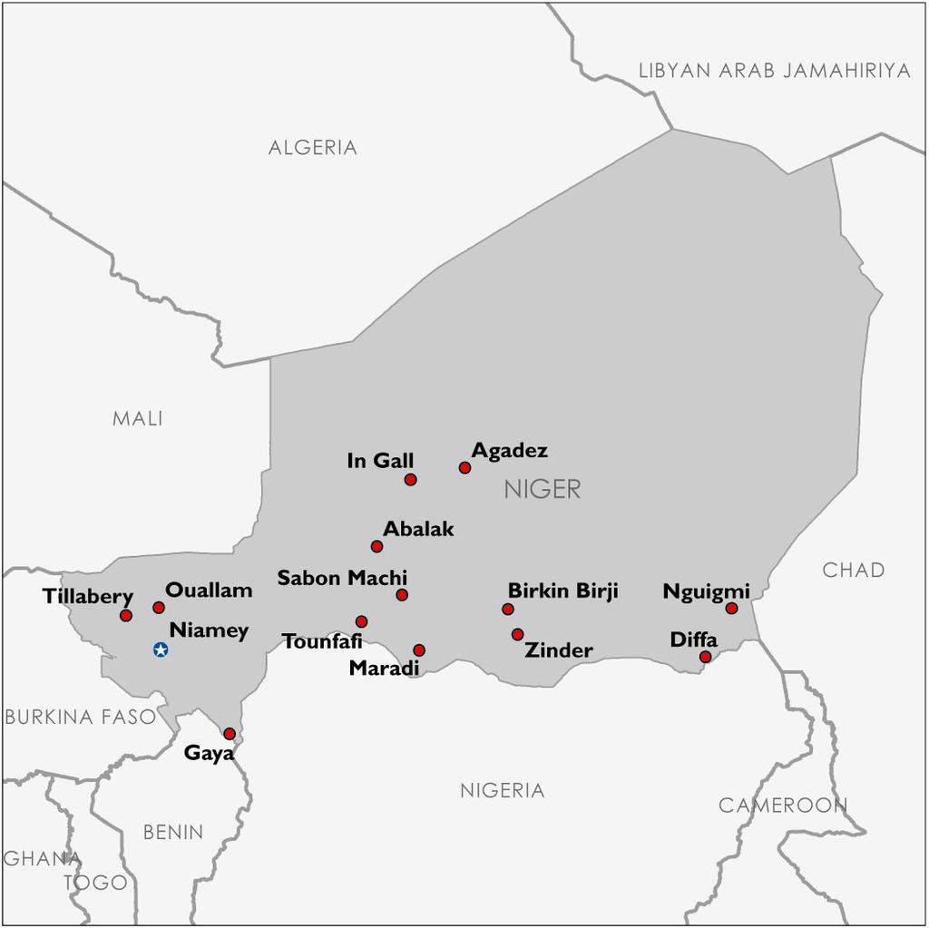 These are markets where households and herders coming from the northern cereal deficit areas regularly buy their food. Agadez and Zinder are also important national and regional markets.