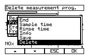 7.2 Manually start an automatic program (1) For running a measurement program put the function key Start on the screen, see 3 Function keys.