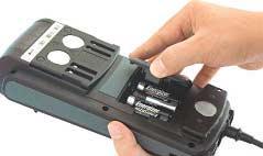 3 Changing batteries in the Control Unit (1) Disengage catch (2) Remove batteries (3) Insert new batteries (4) Ensure that