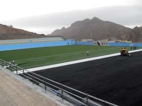 underneath artificial turf pitches, to replace the traditional packages with