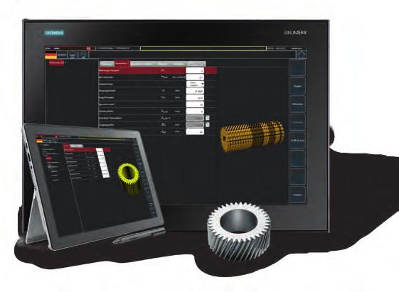 LH Geartec Safe and convenient set-up of processes The touch-based machine control panel LH Geartec has digital data import whereby the import of digital tool datasheets according to DIN 4000 makes