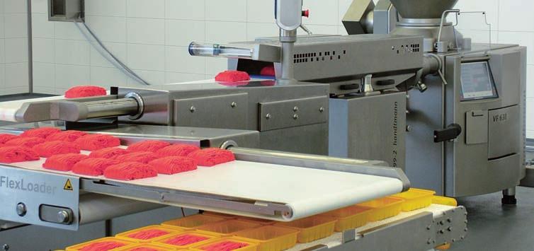 Minced meat automation with the CFS FlexLoader This production line solution is designed to further automate the minced meat production process portioning collating depositing in thermo-forming or