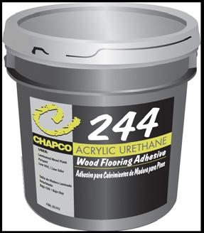 adhesive designed specifically for the installation of engineered wood plank or parquet, on or above grade.