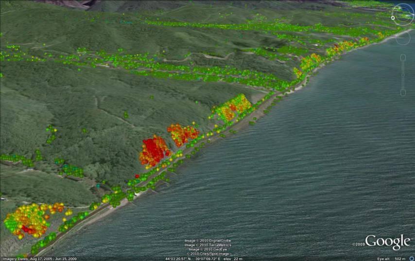 Linear infrastructures monitoring Areas affected by landslides Railway Tuapse, Russia- Stability analysis based on