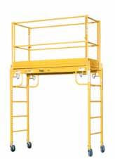 UTILITY SCAFFOLD PRO-JAX UTILITY SCAFFOLD FEATURES: 29 wide steel frames 6, 8 and 10 brace lengths Easily set up by one person Steel