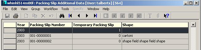 After you compose the delivery notes, to add additional information, the user can click Packing Slip Data.
