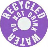 with clear sticker and colour text 22mm hole Formats & Codes SG0041 SG0690 RAIN WATER RECYCLED WATER-DO