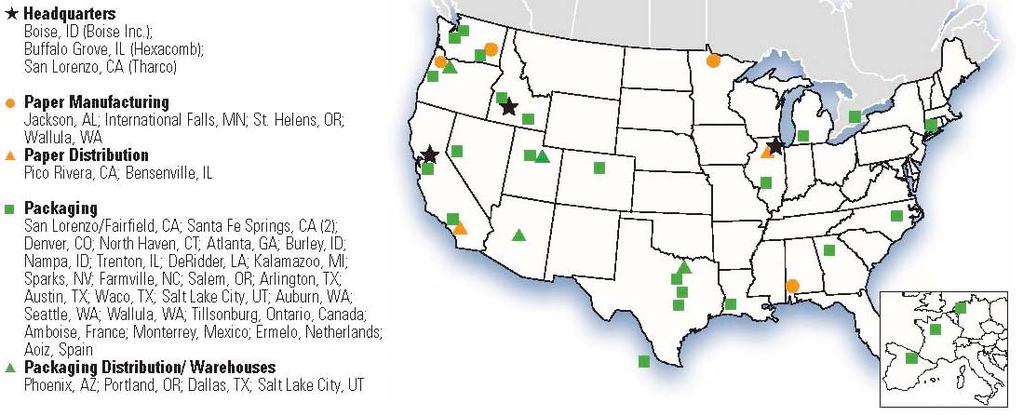 Manufacturing and Distribution Locations 5,400 employees 17 states, Canada, Mexico,