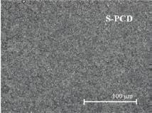 Compared with the machined surface of S-PCD, the appearance of the BD-PCD surface looks flatter and smoother since the electrically conductive diamond particles of the BD- PCD can be easily cut or