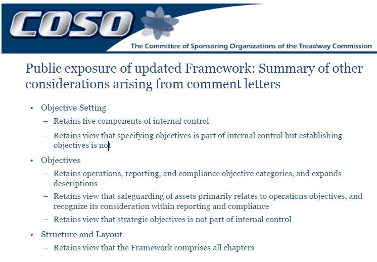 SUMMARY OF OTHER CONSIDERATIONS BASED ON COMMENT LETTERS *