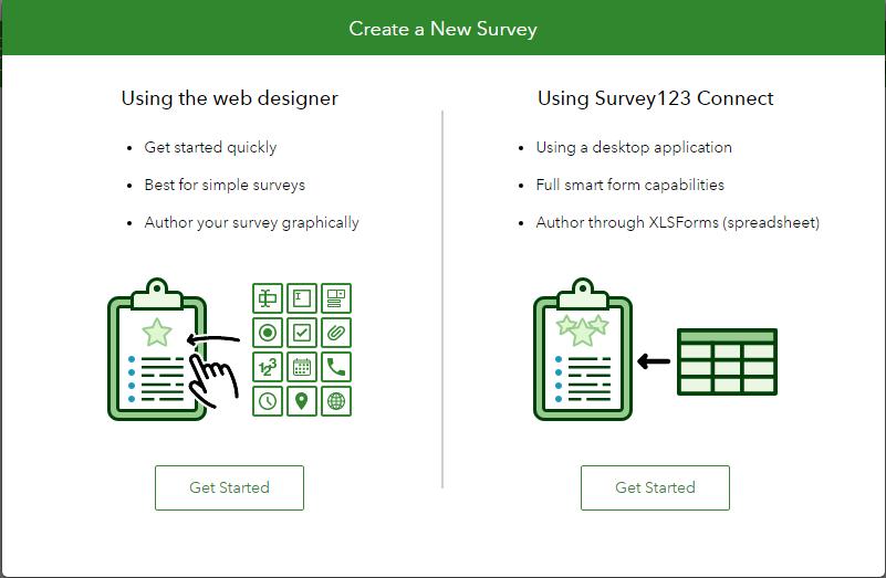 HOW TO: Create a survey in Survey123 The following instructions are a step by step guide to creating an example of an environmental quality survey. Creating the Survey i. Go to https://survey123.