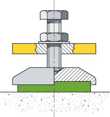 Advantages of using Jackmounts: Enables excellent, stable seating on uneven floors High vibration damping