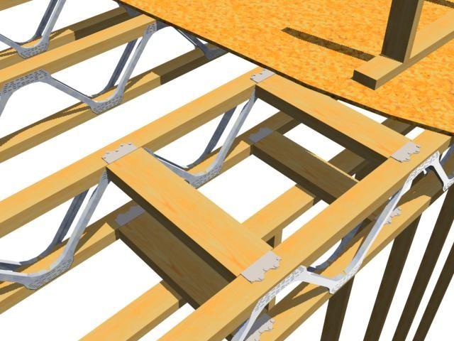 between Posi-Joists Gap 47x89mm packing piece Figure 9: Top Chord Fixing to Timber Frame 38x38mm continuous plasterboard Figure 8: Timber Frame